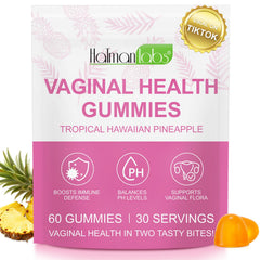 Bottle of MXCZBSM Vaginal Probiotics Gummies for Women with pineapple flavor