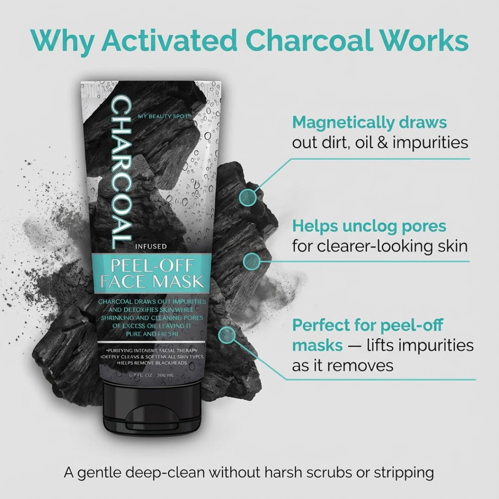 My Beauty Spot Charcoal Face Mask application on face for even coverage.