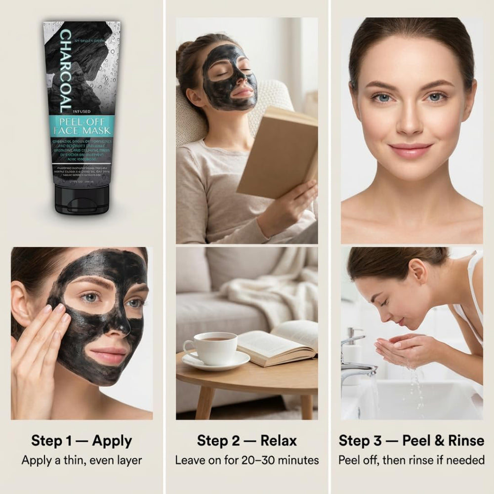 My Beauty Spot Charcoal Face Mask post-use look with refined pores.