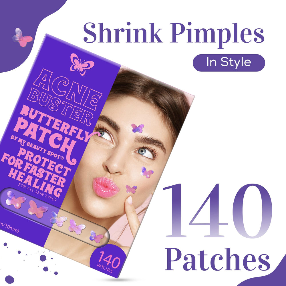 My Beauty Spot Rainbow Butterfly Patches reduce redness and absorb excess oil on blemished skin.