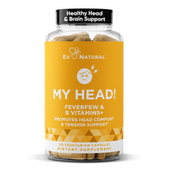 My Head! Headache Vitamins bottle on white background