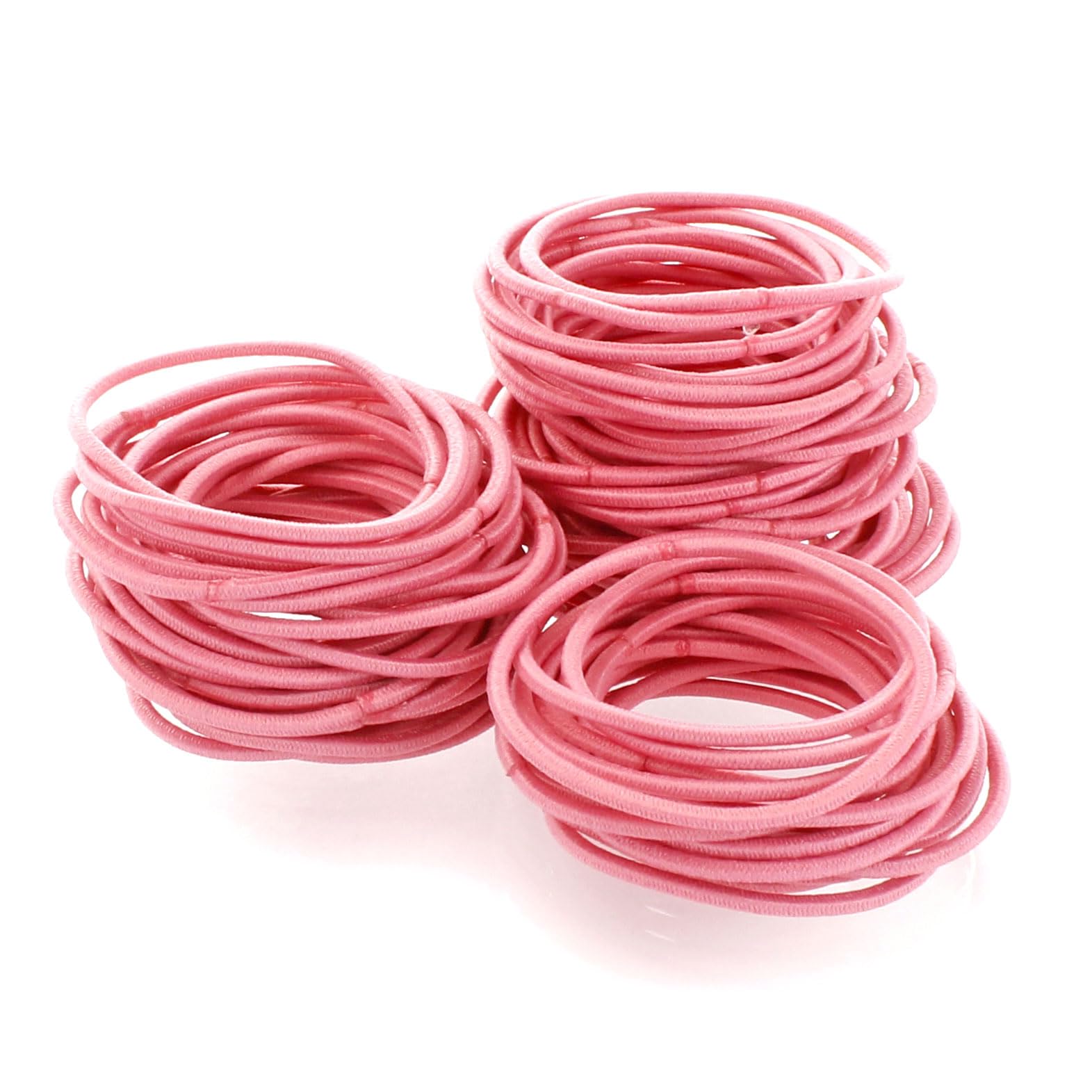 My Lello small pink hair elastics bulk pack for all-day wear