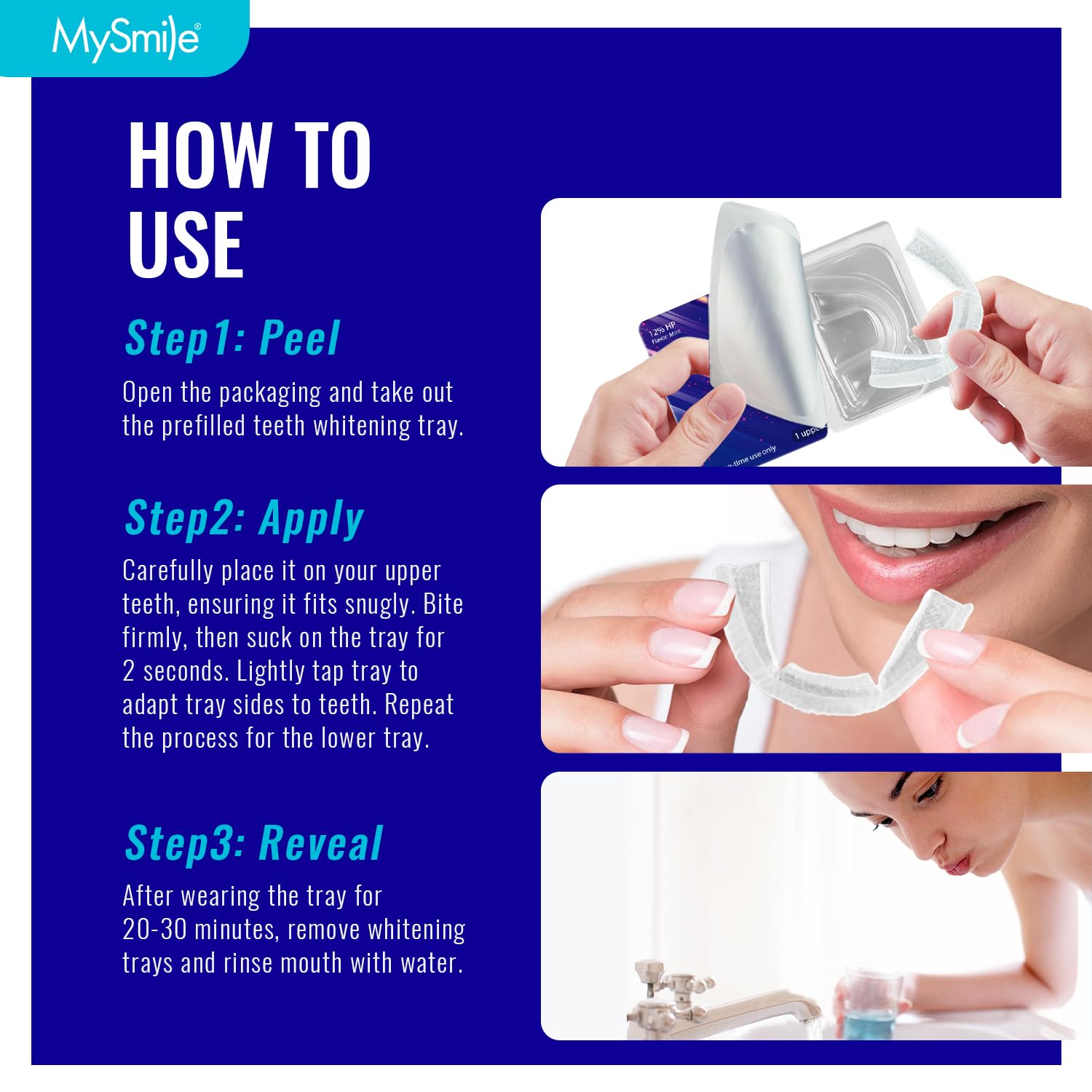Mint-flavor whitening gel in the MySmile kit