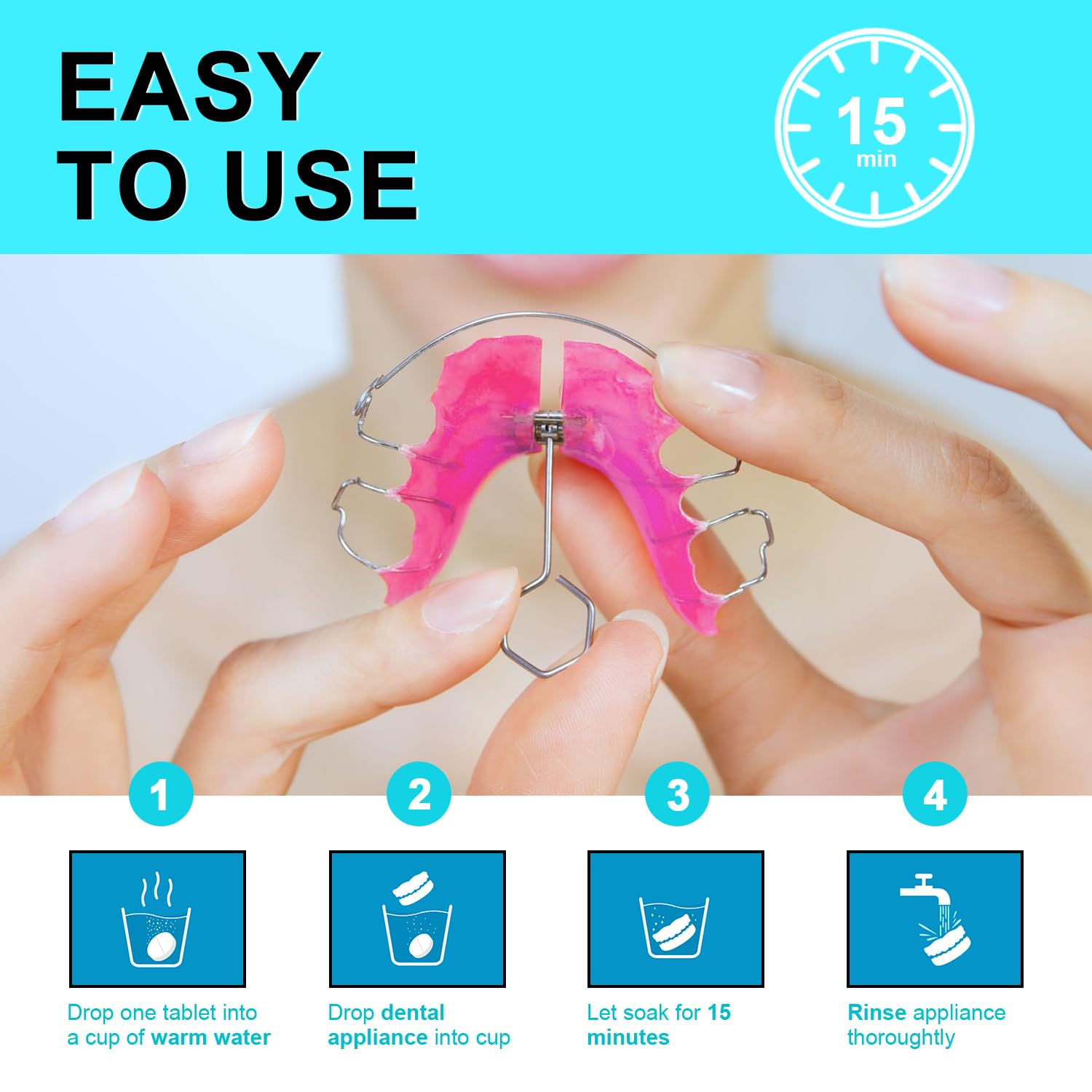 Safe and mild ingredients label for MySmile cleaner