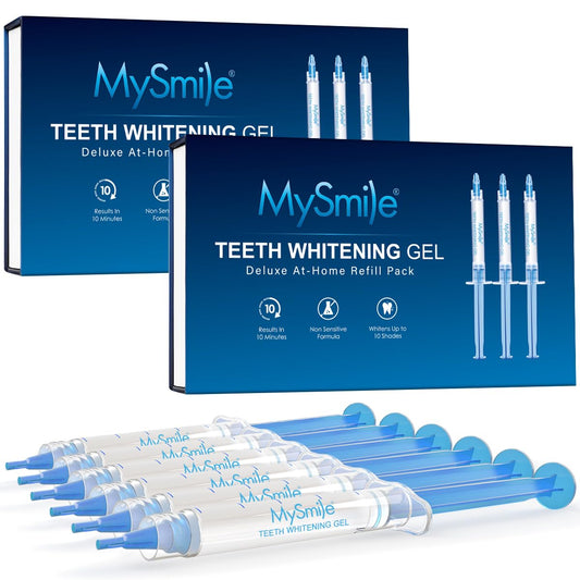 MySmile Teeth Whitening Gel Refills Pack box with 6 pens
