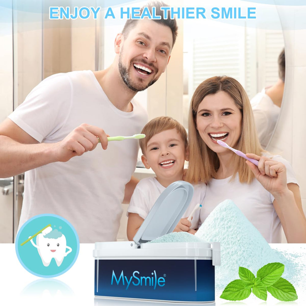 Toothbrush ready for whitening powder application