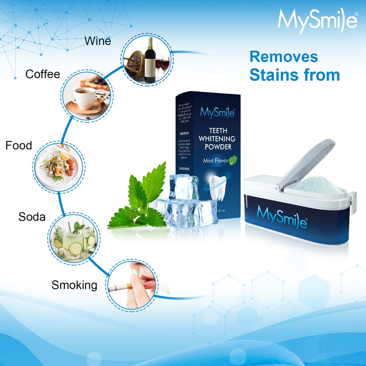 Smiling person displaying whiter teeth after using MySmile