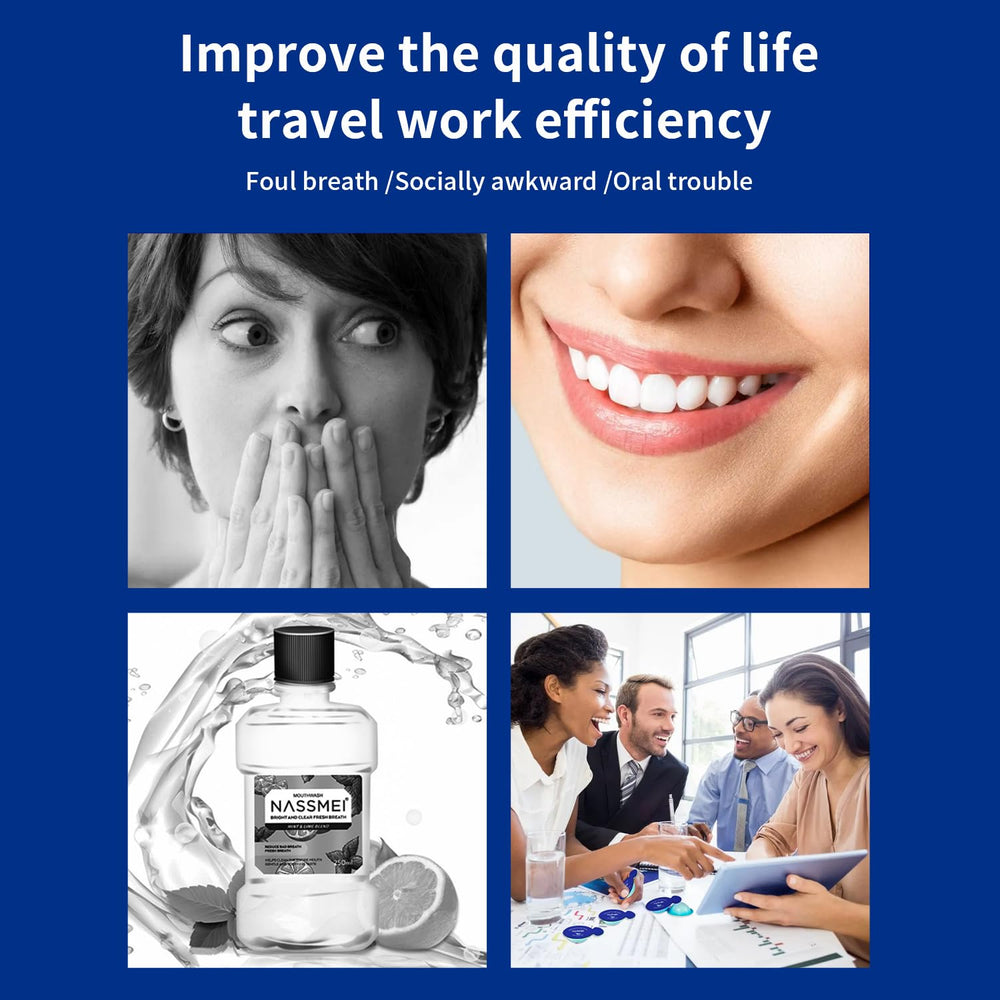 Travel-size concentrated mouthwash bottle packaging