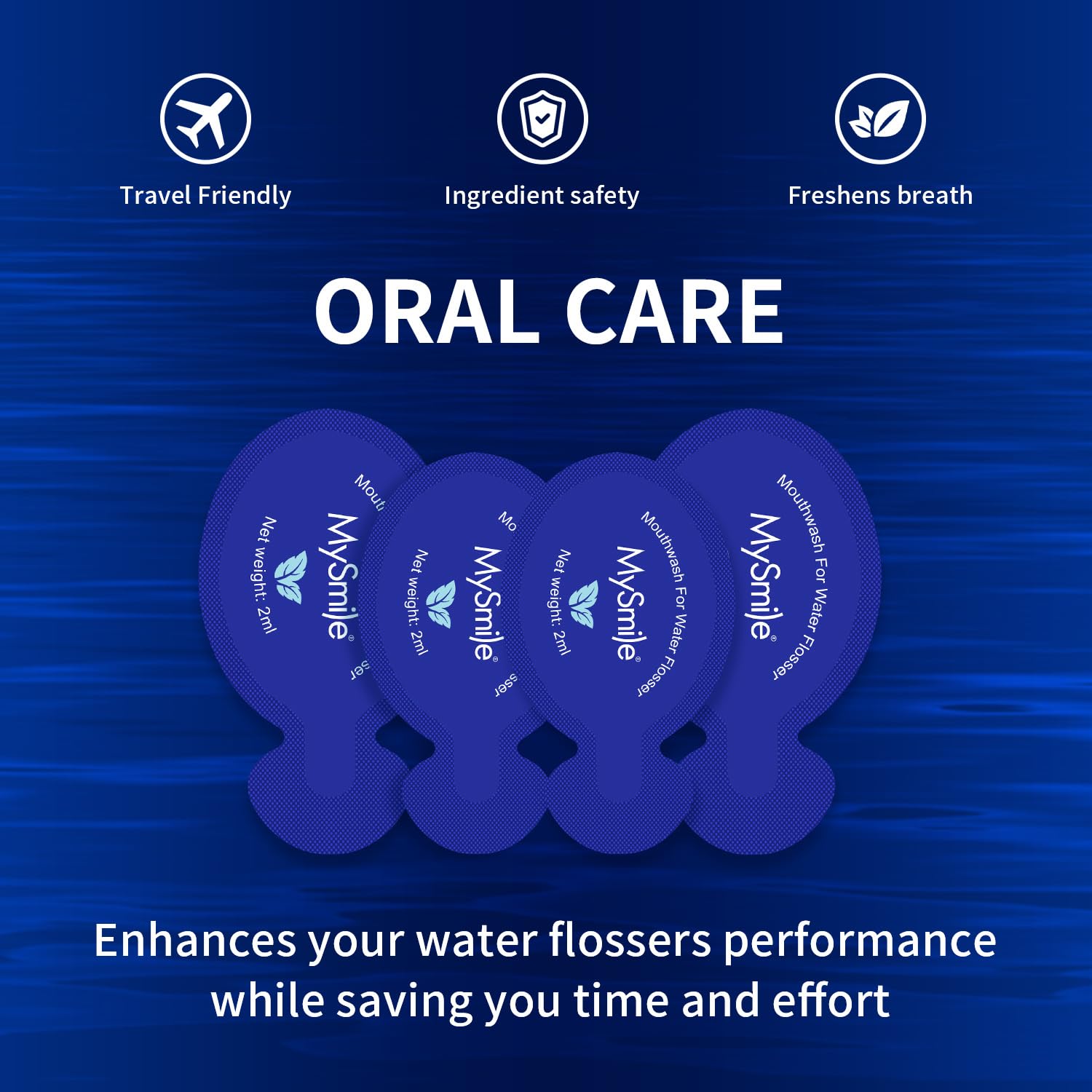 MySmile mouthwash packaging with mint label