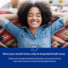 Usage instruction: add one mouthwash unit to water flosser reservoir