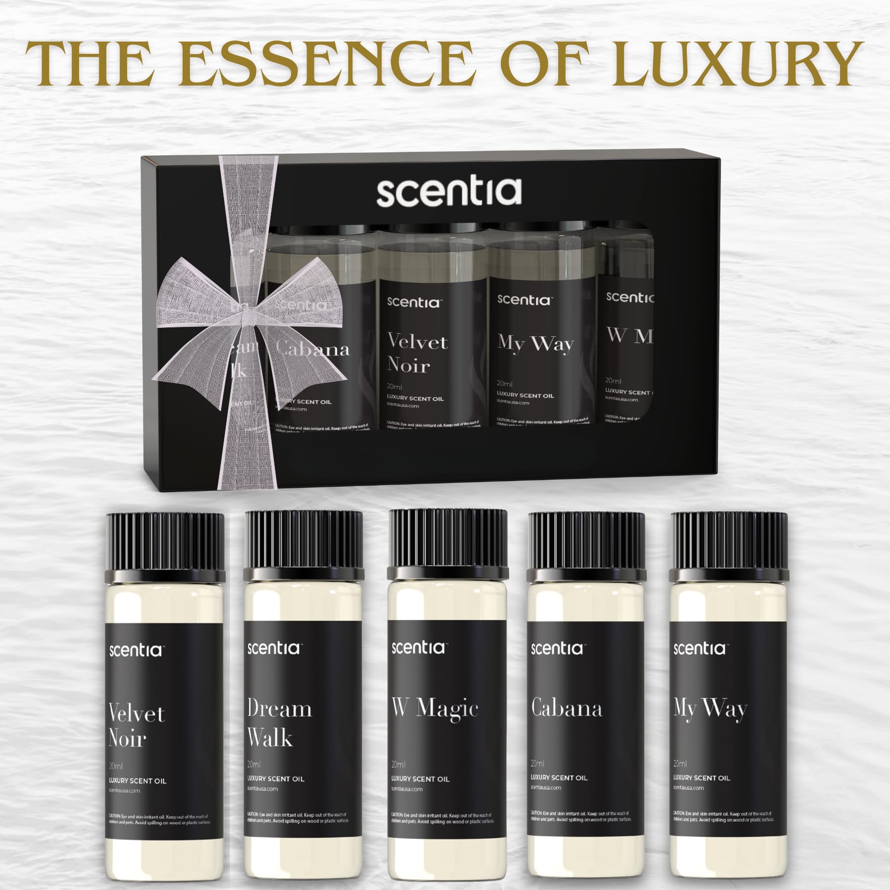Noir Mystique fragrance bottle inspired by 5-star hotels with amber, black tea, and leather notes.