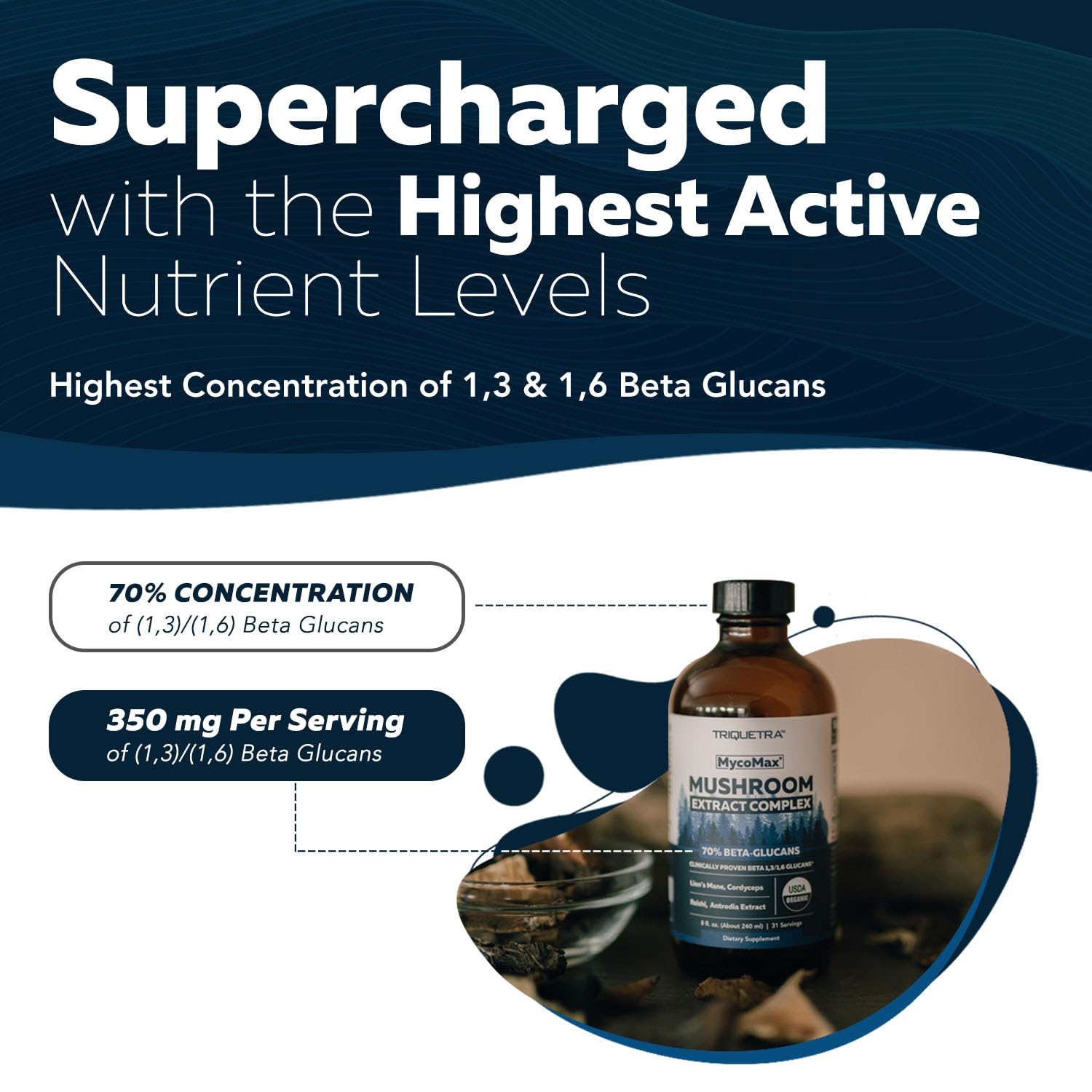 Lions Mane mushroom in MycoMax formula