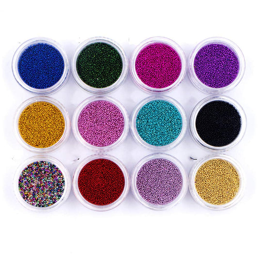 Mygitter Minejin beads show a bright color variety for creative nail art