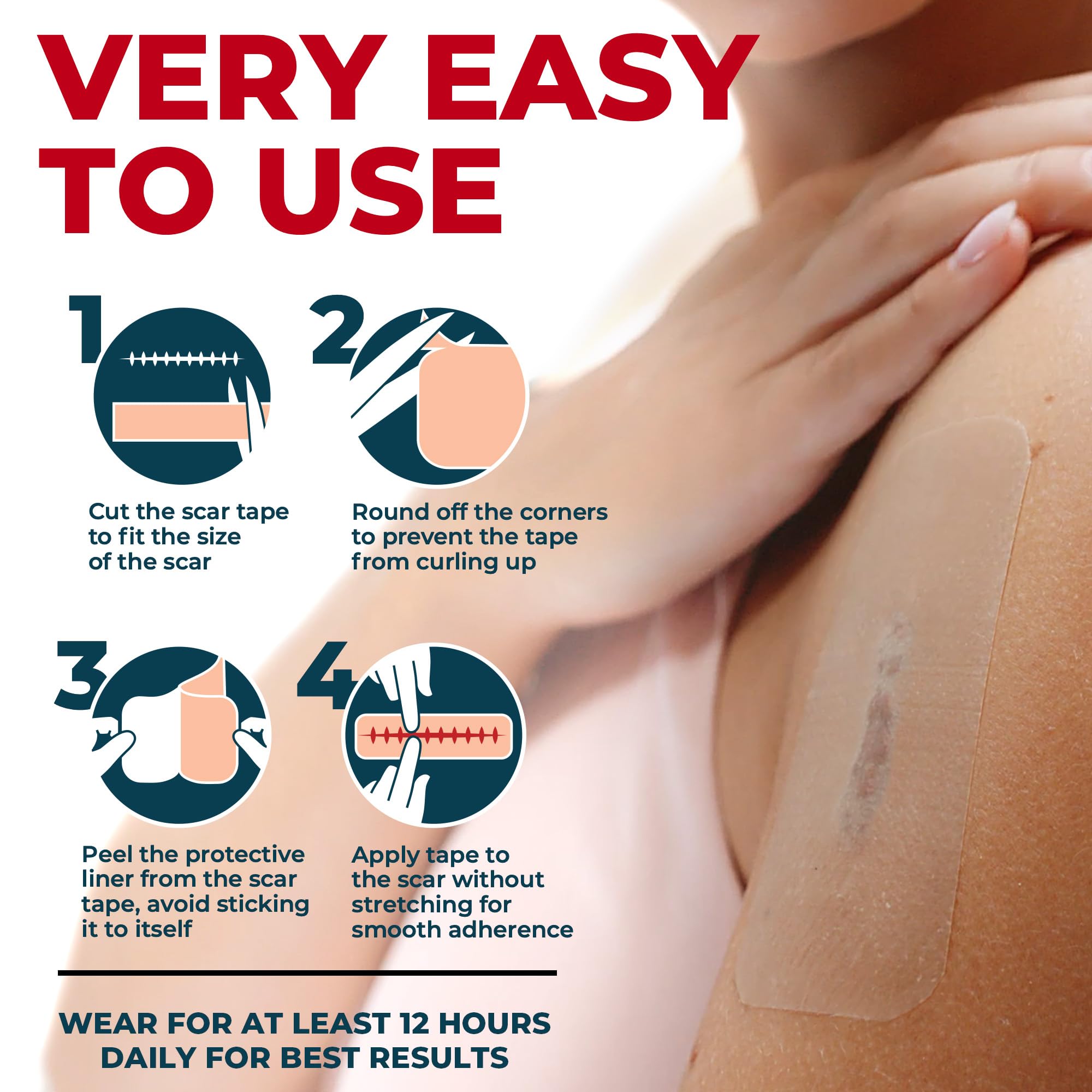 MYHELP scar sheets soft, breathable material for all-day comfort.