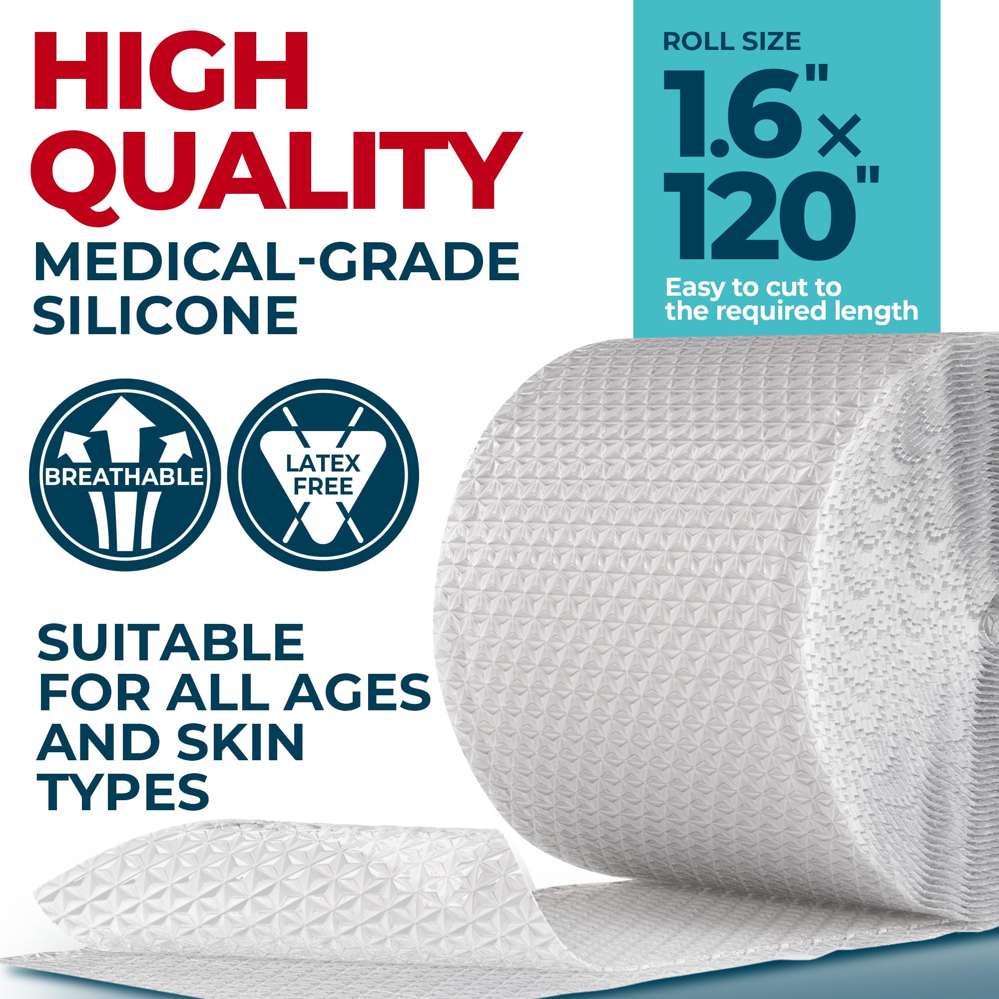 MYHELP flexible silicone strips are waterproof and durable for daily activity.