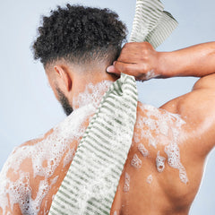 myHomeBody strip-design back-scrubber combines style with ergonomic grip