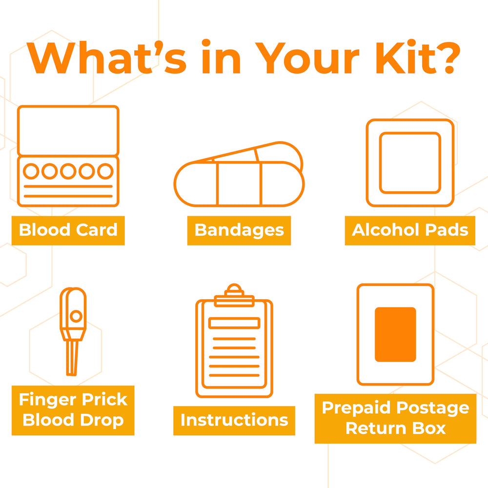 Blood spot collection kit for HSV-2 antibody testing