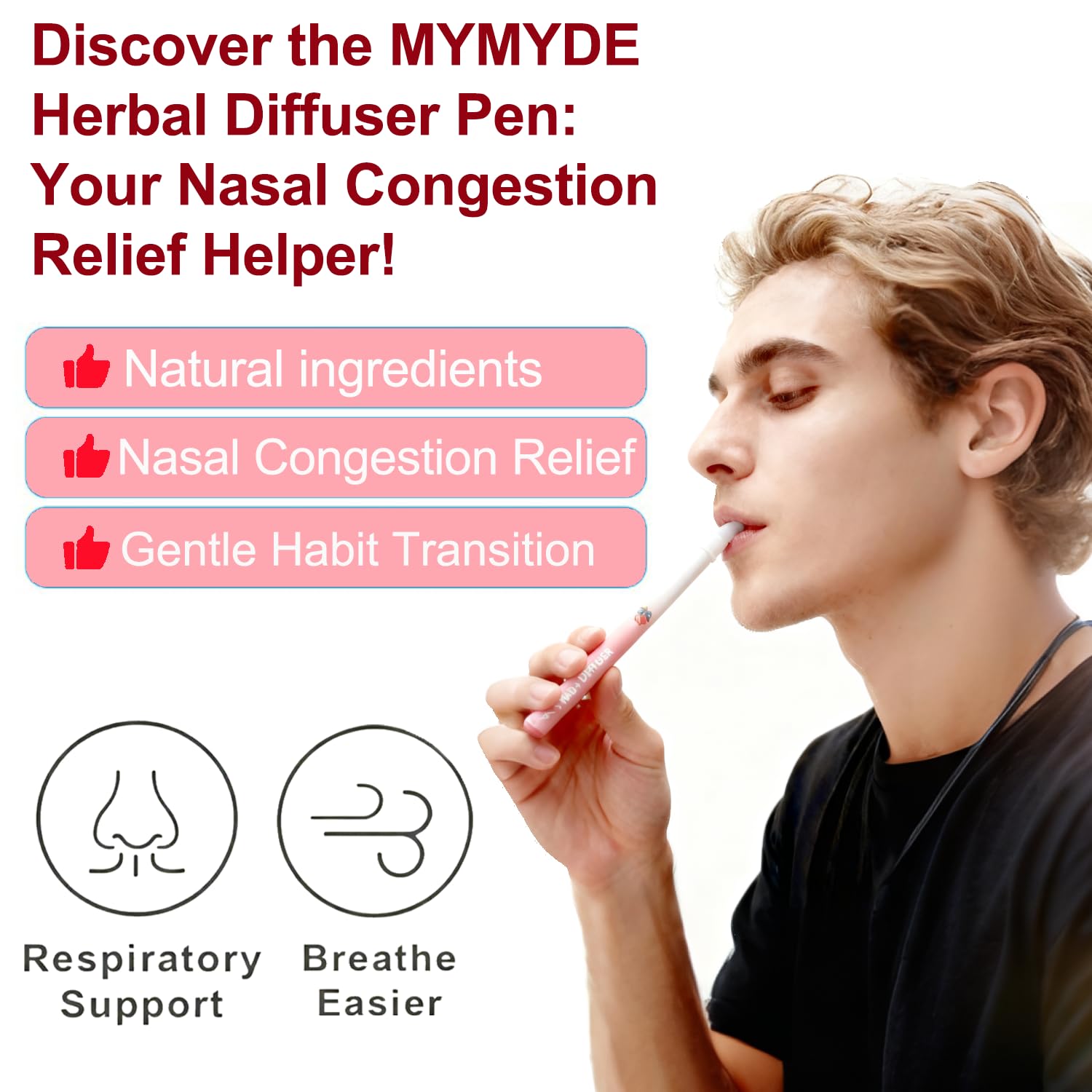 Portable pocket-sized MYMYDE diffuser pen for on-the-go use