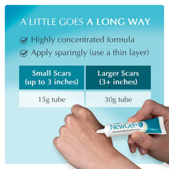 MyNewGel Plus packaging box—compact design for easy at-home scar care.