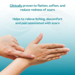 Scentless label on MyNewGel Plus communicates safe, fragrance-free silicone therapy.