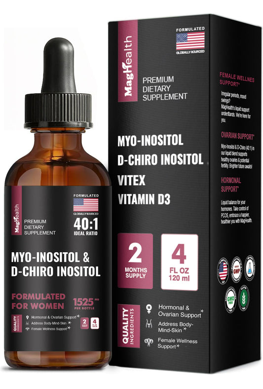 Hero image of Myo-Inositol & D-Chiro Inositol 40:1 ratio bottle