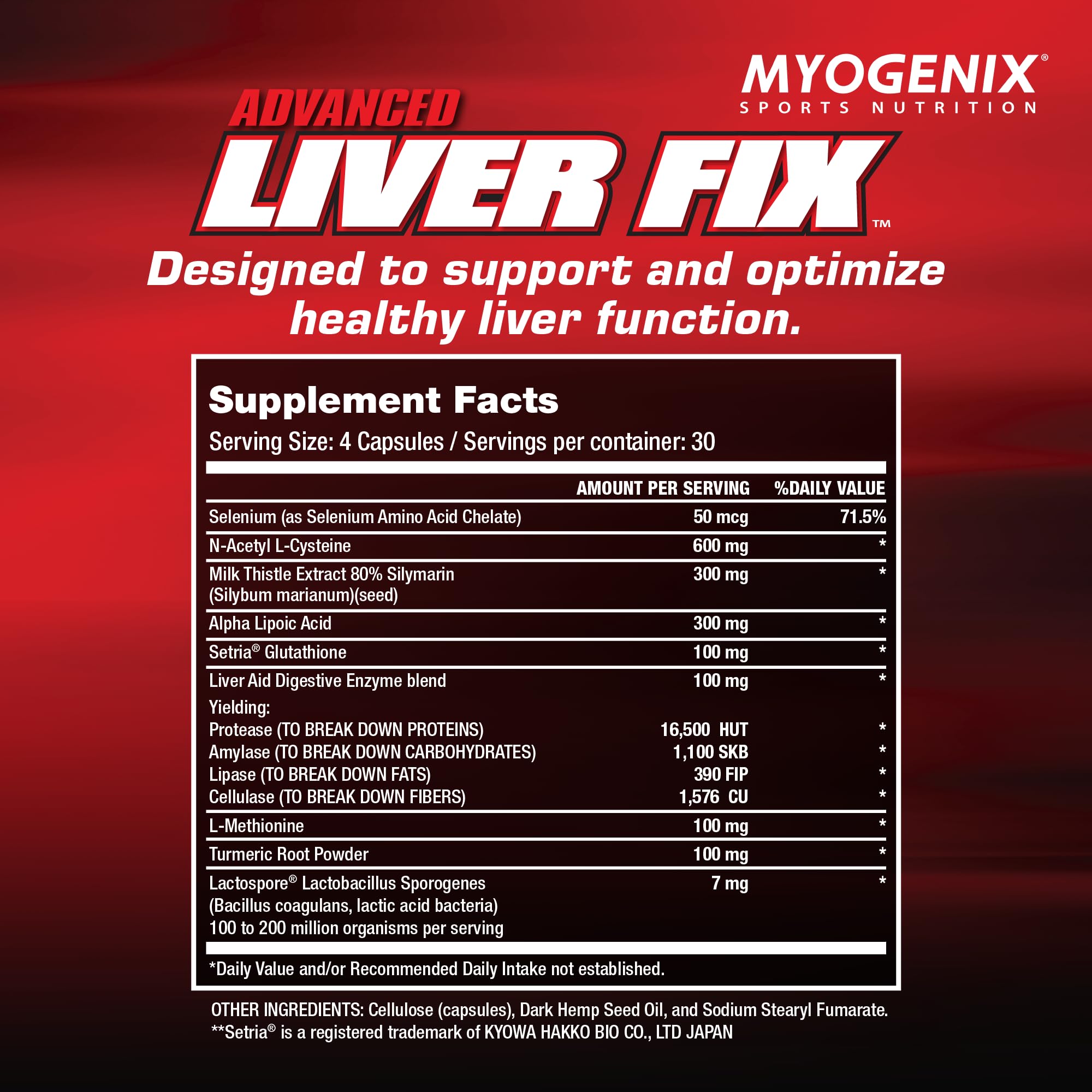 Digestive enzymes and bile salts blend shown