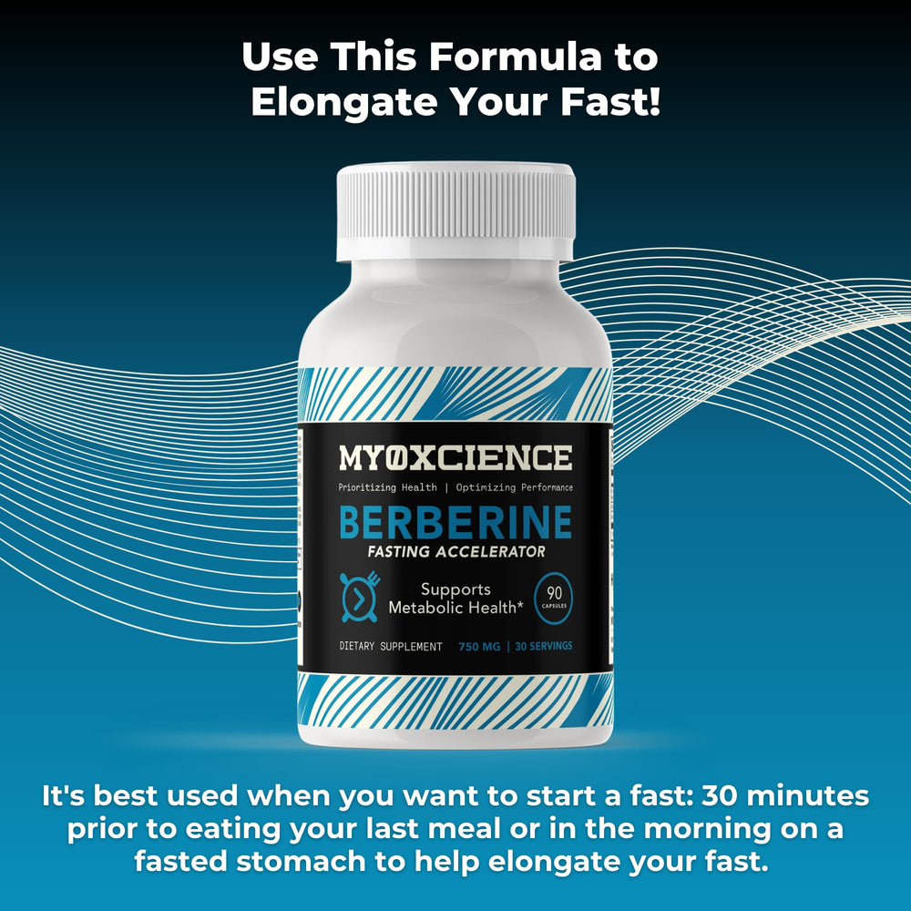 Product packaging and branding of MYOXCIENCE Berberine Fasting Accelerator