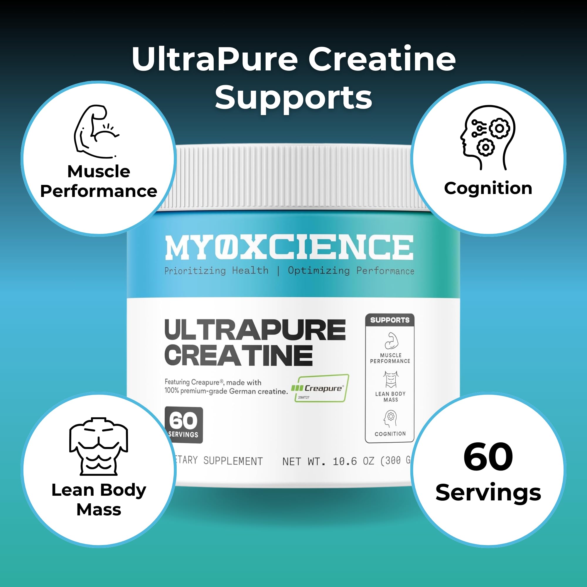 Unflavored Creatine Monohydrate powder being mixed into water