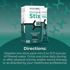 Unflavored MYOXCIENCE STIX label emphasizes simple, versatile use.