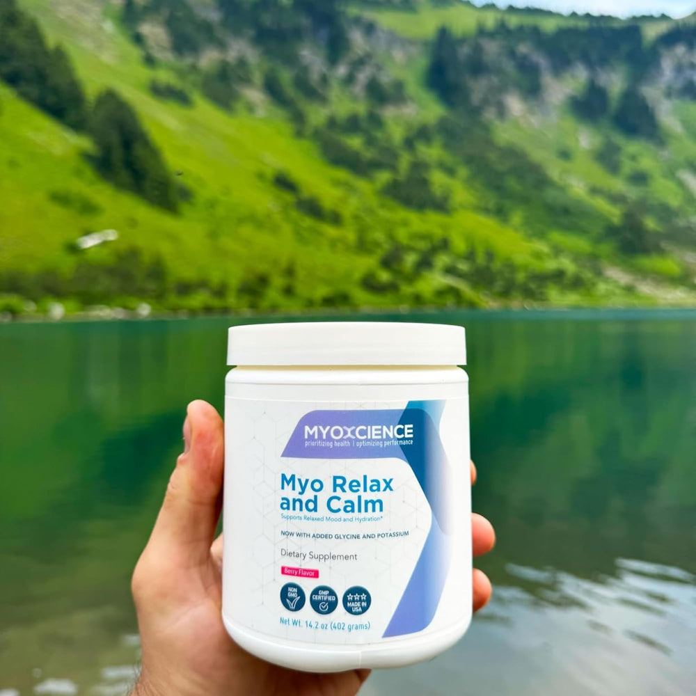 Close-up of Myo Relax & Calm capsules