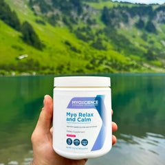 Close-up of Myo Relax & Calm capsules