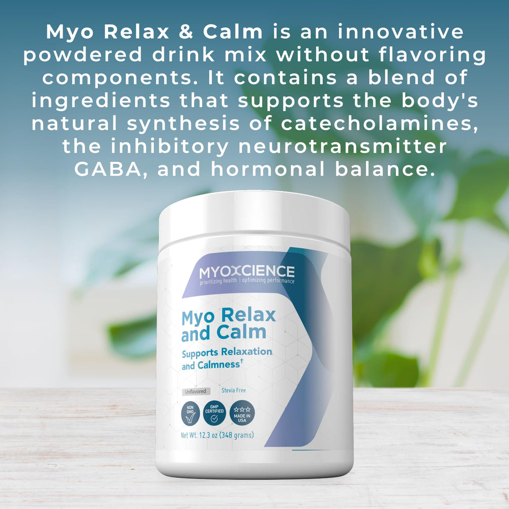 Ingredient panel for MYOXCIENCE Myo Relax & Calm