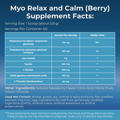 Closeup of MYOXCIENCE Myo Relax & Calm capsules showing texture and daily use