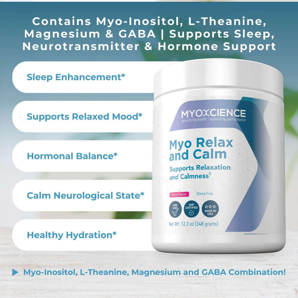 Morning routine mockup featuring MYOXCIENCE Myo Relax & Calm