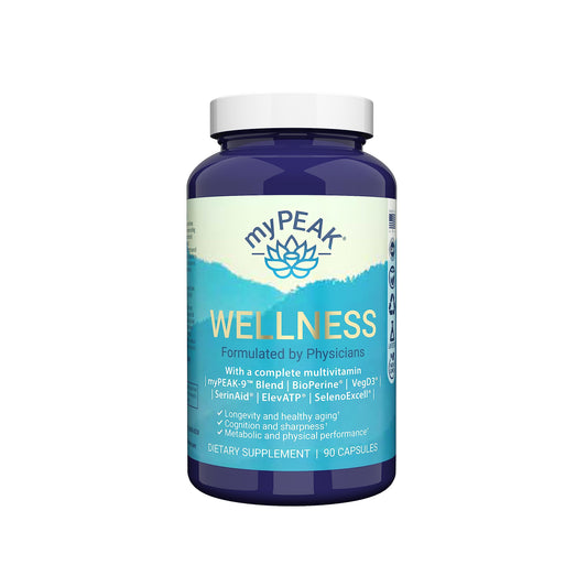 myPEAK Wellness vegan multivitamin bottle label