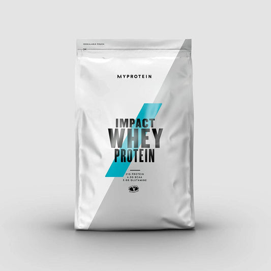 Nutrition facts panel and Fruity Cereal flavor label on Myprotein tub