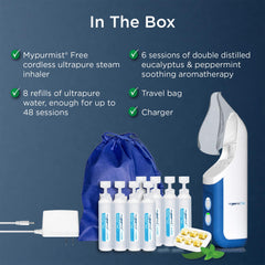 Mypurmist travel bag and charger kit supports on-the-go relief.
