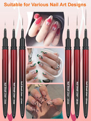 MYR nail art brush 18mm supports broader strokes and flourishes.