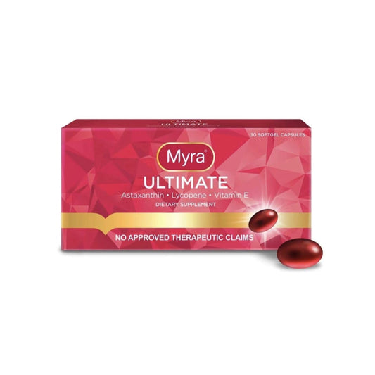 Myra Utimate capsules pack shot showing 30 softgel packaging