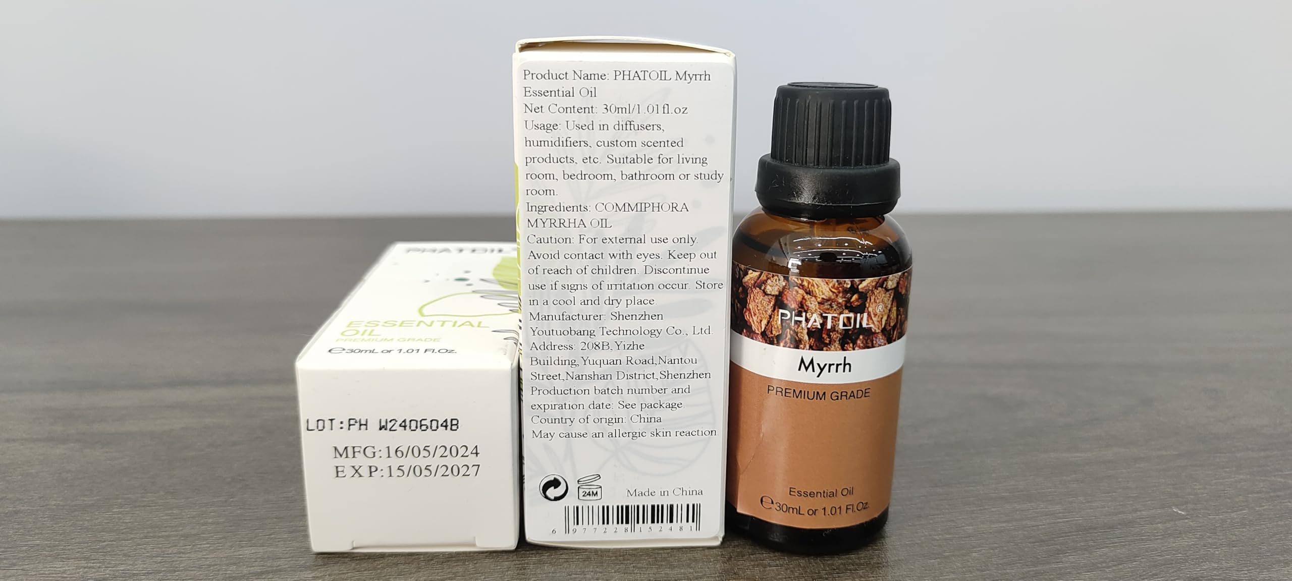 PHATOIL Myrrh Essential Oil product lineup