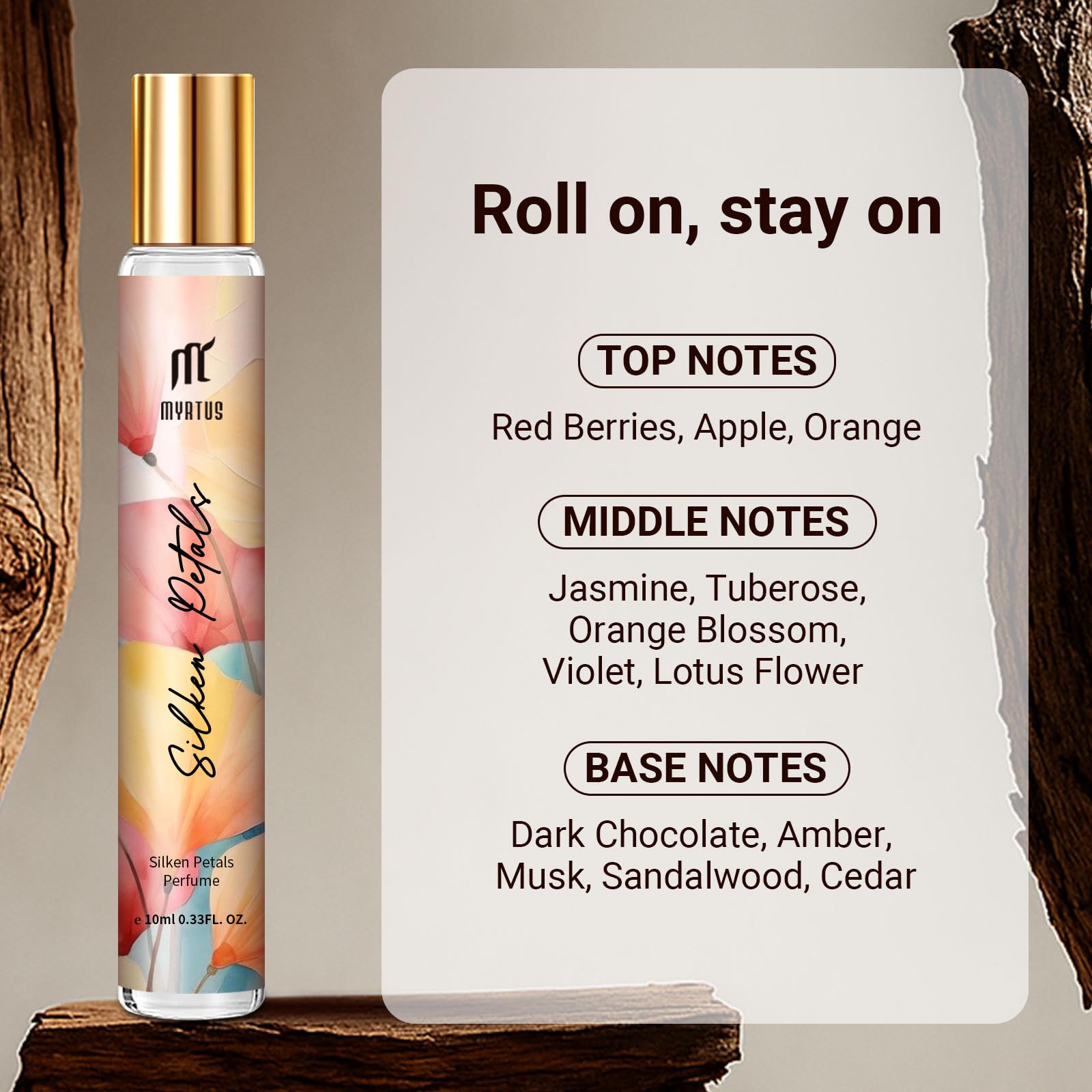 Myrtus alcohol-free travel-size perfume for easy carry.