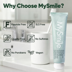 Fluoride-free toothpaste for sensitive teeth and gums