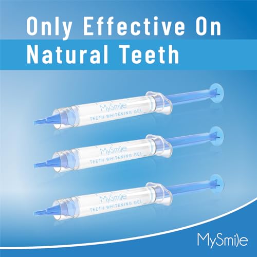 MySmile whitening kit in use showing smile results
