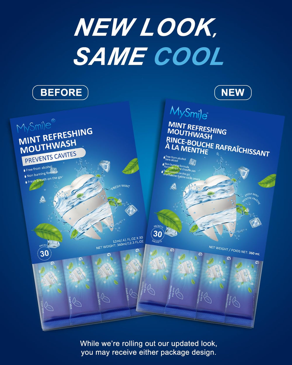 Long-lasting fresh breath indicated on packaging