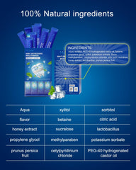 Fresh mint flavor of MySmile mouthwash