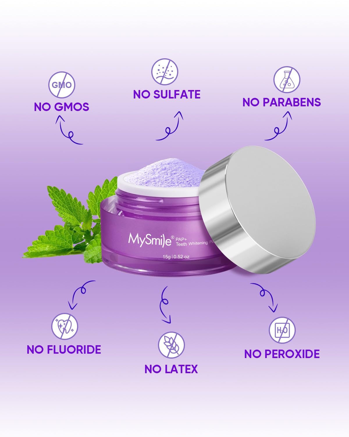 Packaging and jar of MySmile Pap whitening powder