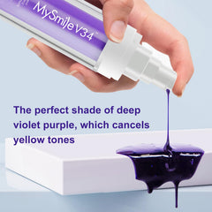 Side view of MySmile Purple Toothpaste tube showing purple gel