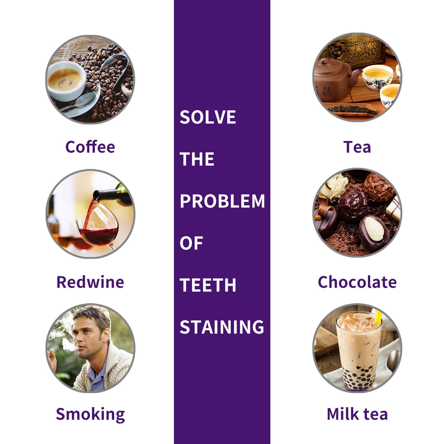 Person brushing with MySmile Purple Toothpaste