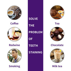 Person brushing with MySmile Purple Toothpaste