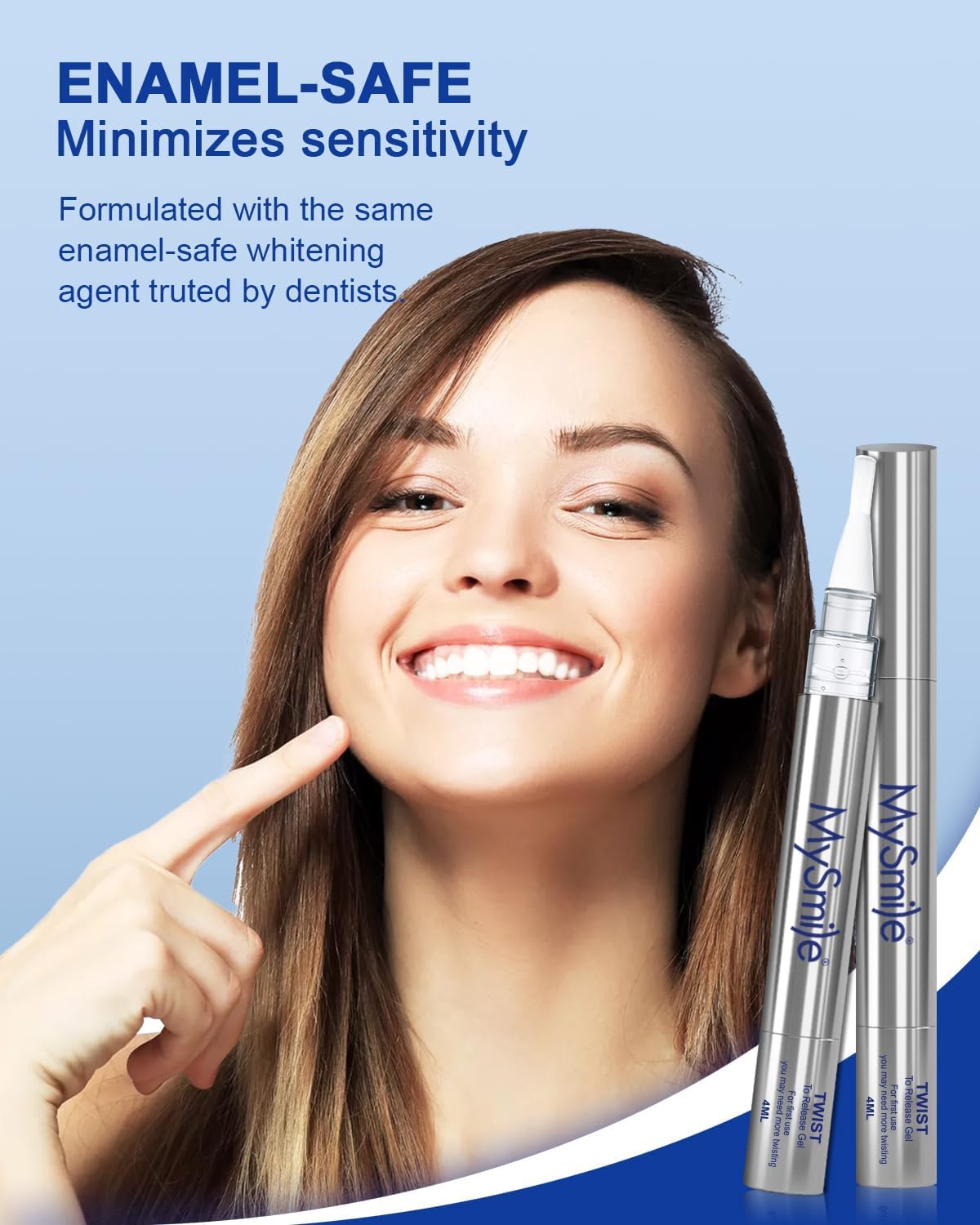 Compact, easy-to-use whitening pen for travel